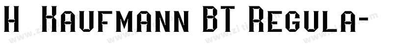 H_Kaufmann BT Regula字体转换